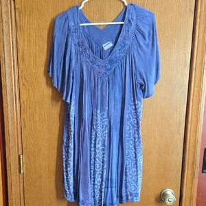 Shoreline Blue Embroidered Blouse